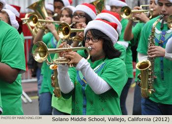 Solano Junior High School Marching Band 2012 Oakland Holiday Parade Photo