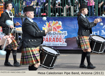 Mesa Caledonian Pipe Band 2013/2014 Fiesta Bowl Parade