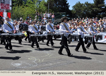 Evergreen High School Washington Marching Band 2013 Grand Floral Parade Photo