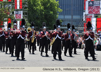 Glencoe Oregon High School Marching Band 2013 Grand Floral Parade Photo