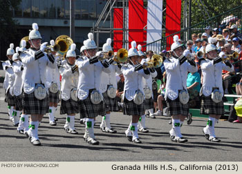 Granada Hills California High School Marching Band 2013 Grand Floral Parade Photo