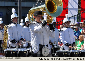 Granada Hills California High School Marching Band 2013 Grand Floral Parade Photo