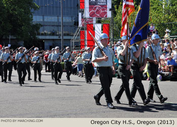 Oregon City High School Marching Band 2013 Grand Floral Parade Photo