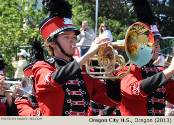 Oregon City High School Marching Band 2013 Grand Floral Parade Photo