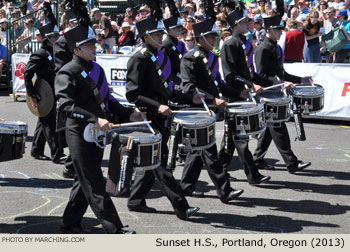 Sunset Oregon High School Marching Band 2013 Grand Floral Parade Photo