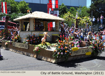 City of Battle Ground Washington Float 2013 Grand Floral Parade Photo