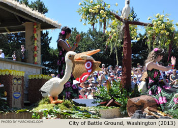 City of Battle Ground Washington Float 2013 Grand Floral Parade Photo