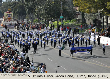 Green Band Association All-Izumo Honor Green Band Izumo Japan 2013 Rose Parade