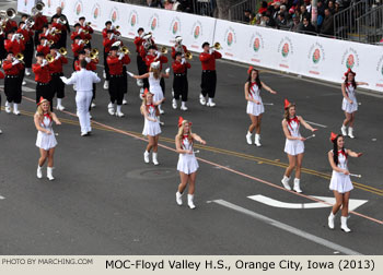 MOC-Floyd Valley High School Marching Band Orange City Iowa 2013 Rose Parade