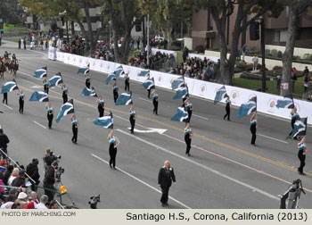 Santiago High School Bands of Santiago Sharks (BOSS) Corona California 2013 Rose Parade