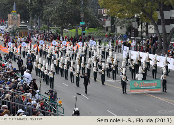 Seminole High School Marching Band Seminole Florida 2013 Rose Parade