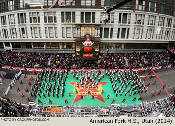 American Fork H.S. Marching Band American Fork Utah 2014 Macy's Thanksgiving Day Parade Photo