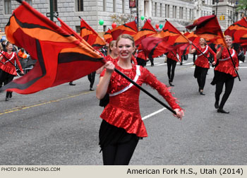 American Fork H.S. Marching Band American Fork Utah 2014 Macy's Thanksgiving Day Parade Photo