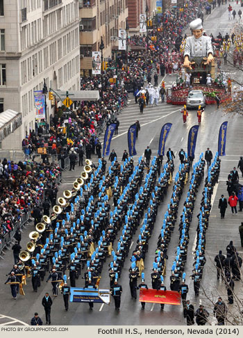 Foothill H.S. Marching Band Henderson Nevada 2014 Macy's Thanksgiving Day Parade Photo