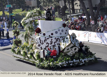 AIDS Healthcare Foundation 2014 Rose Parade Float Picture