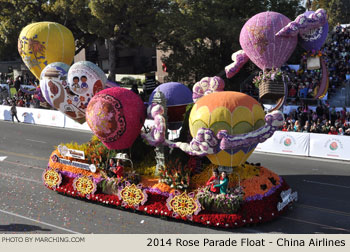 China Airlines 2014 Rose Parade Float Picture