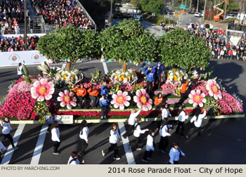 City of Hope 2014 Rose Parade Float Picture