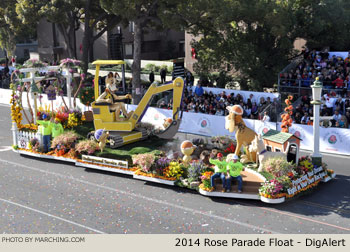 DigAlert 2014 Rose Parade Float Picture