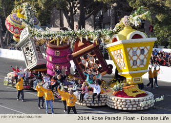 Donate Life 2014 Rose Parade Float Picture