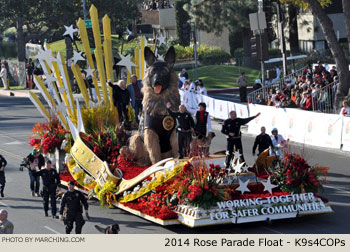 K9s4COPs 2014 Rose Parade Float Picture