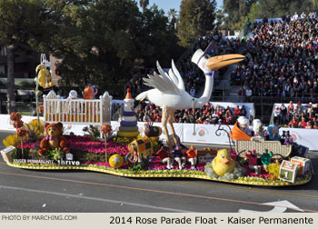 Kaiser Permanente 2014 Rose Parade Float Picture