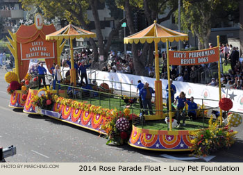 Lucy Pet Foundation 2014 Rose Parade Float Picture