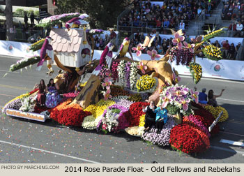 Odd Fellows and Rebekahs 2014 Rose Parade Float Picture