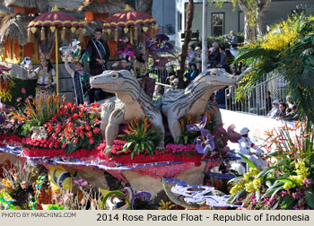 Republic of Indonesia 2014 Rose Parade Float Picture