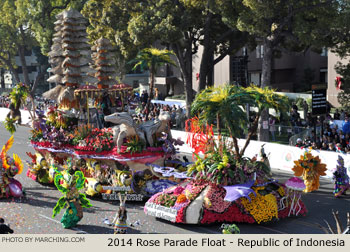 Republic of Indonesia 2014 Rose Parade Float Picture