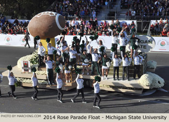 Michigan State University Rose Bowl Game 2014 Rose Parade Float Picture