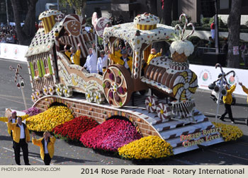 Rotary International 2014 Rose Parade Float Picture