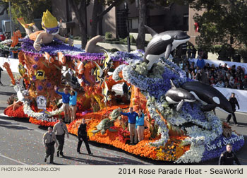 SeaWorld 2014 Rose Parade Float Picture