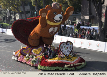 Shriners Hospitals For Children 2014 Rose Parade Float Picture