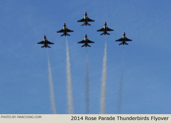 2014 Rose Parade U.S. Air Force Thunderbirds Flyover Picture