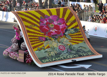 Wells Fargo 2014 Rose Parade Theme Float Picture