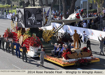 Wingtip to Wingtip Association 2014 Rose Parade Float Picture