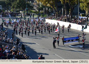 Koriyama Honor Green Band, Koriyama, Japan 2015 Rose Parade