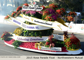 Northwestern Mutual Rose Bowl 2015 Rose Parade Float Picture