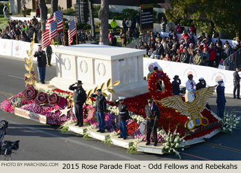 Odd Fellows and Rebekahs 2015 Rose Parade Float Picture