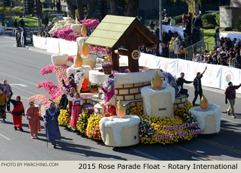 Rotary International 2015 Rose Parade Float Picture