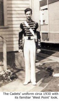 The Cadets uniform circa 1930 with its familiar West Point look.